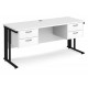 Maestro Cable Managed Desk With Twin Pedestals